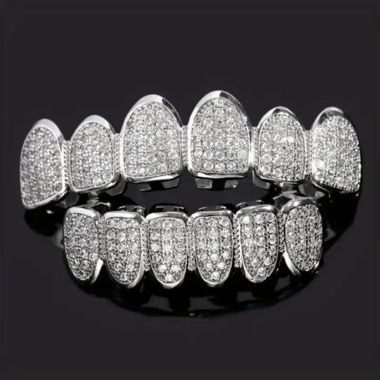 Hip Hop CZ Teeth Grillz Set